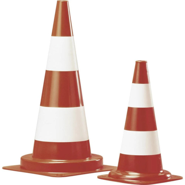 CONE ROUGE/BLANC 35 cm