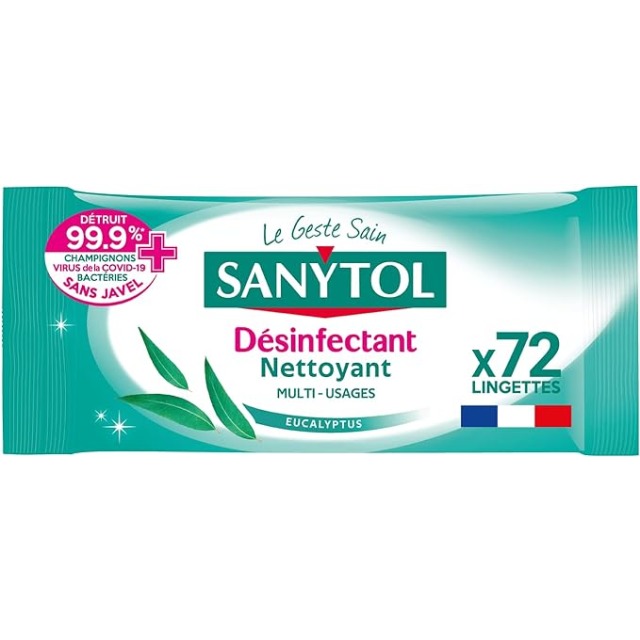Sanytol lingettes désinfectantes 72 pcs